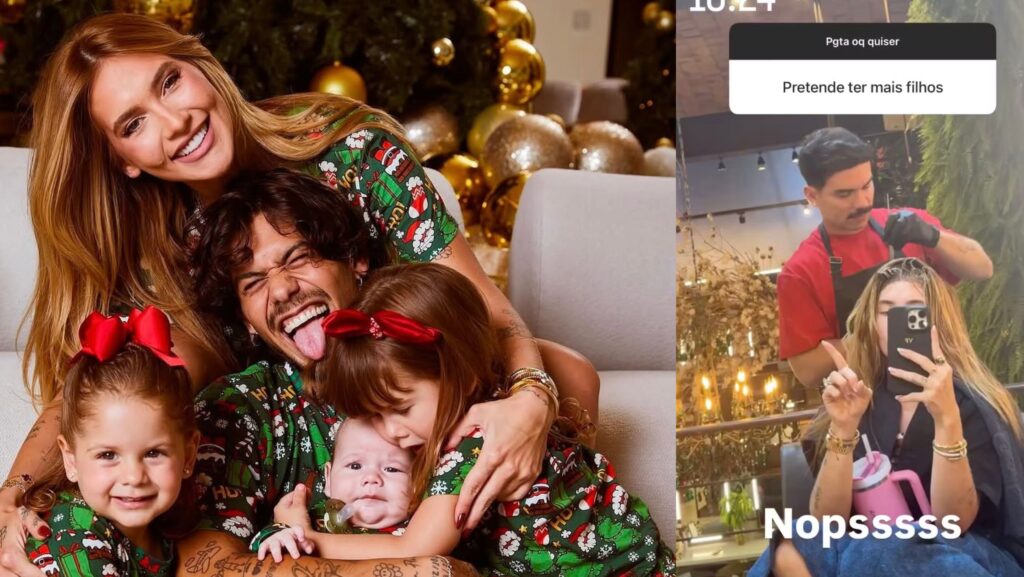 Virginia, Ze Felipe, Maria Alice, Maria Flor e José Leonardo - Reprodução Instagram